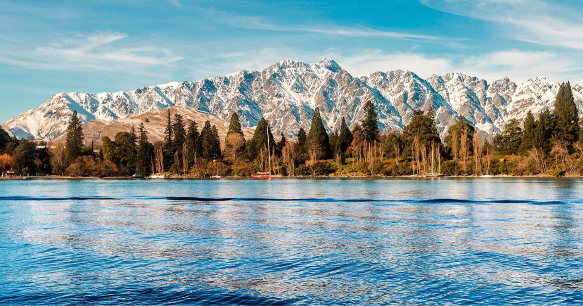 Snowy mountains in New Zealand